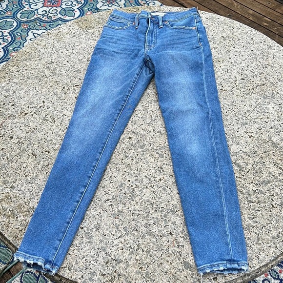 MADEWELL 9” high rise skinny jeans Pearson wash size 27 AA579 in seam 28” - Picture 5 of 13
